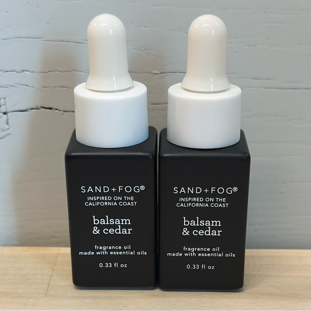 2x Sand + Fog Balsam & Cedar Diffuser Home Fragrance Oil 10mL Holiday Gift NWOB